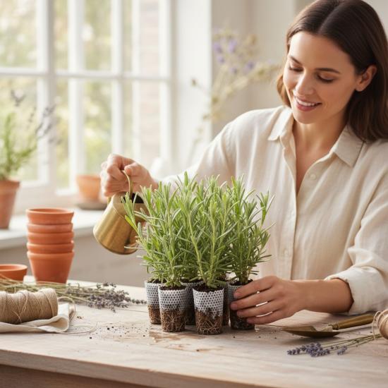 10’lu Paket Premium Lavanta Fidesi: Paper Pot Teknolojisi ile Maksimum Kök Verimi